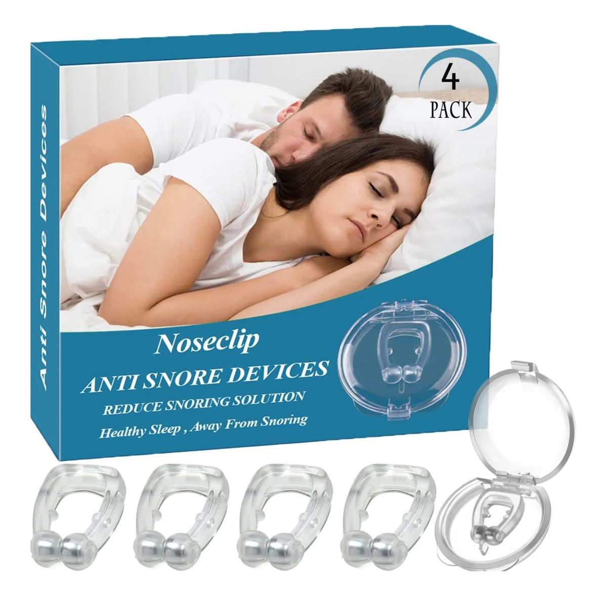 ROHS - Clip nasal Antirronquidos para dejar de Roncar x 4 unidades