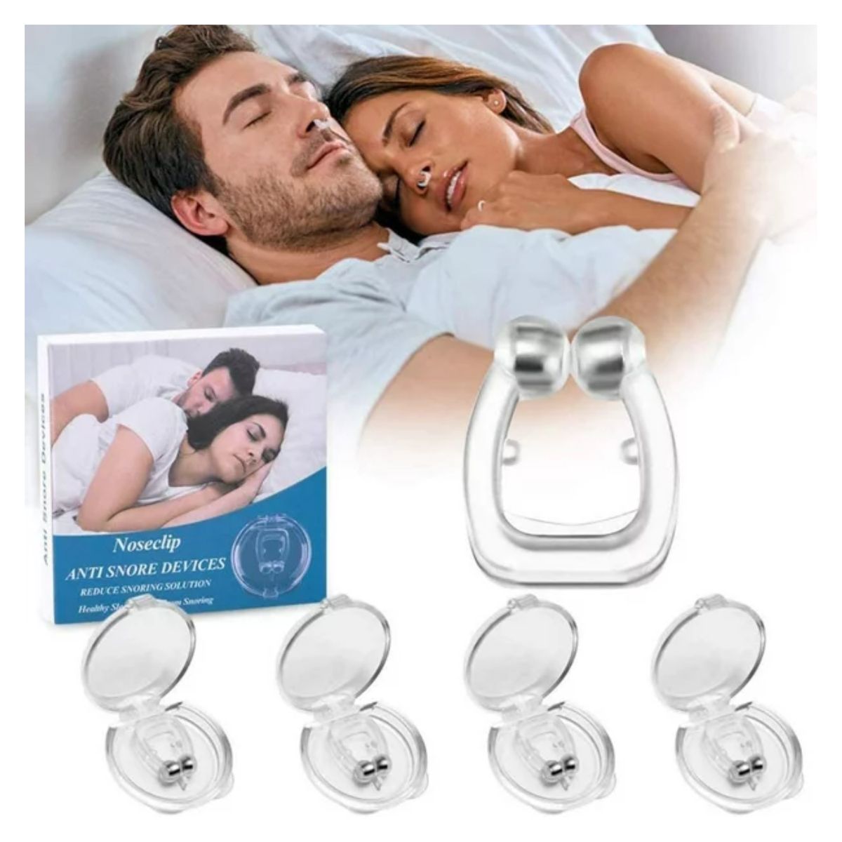 ROHS - Clip nasal Antirronquidos para dejar de Roncar x 4 unidades