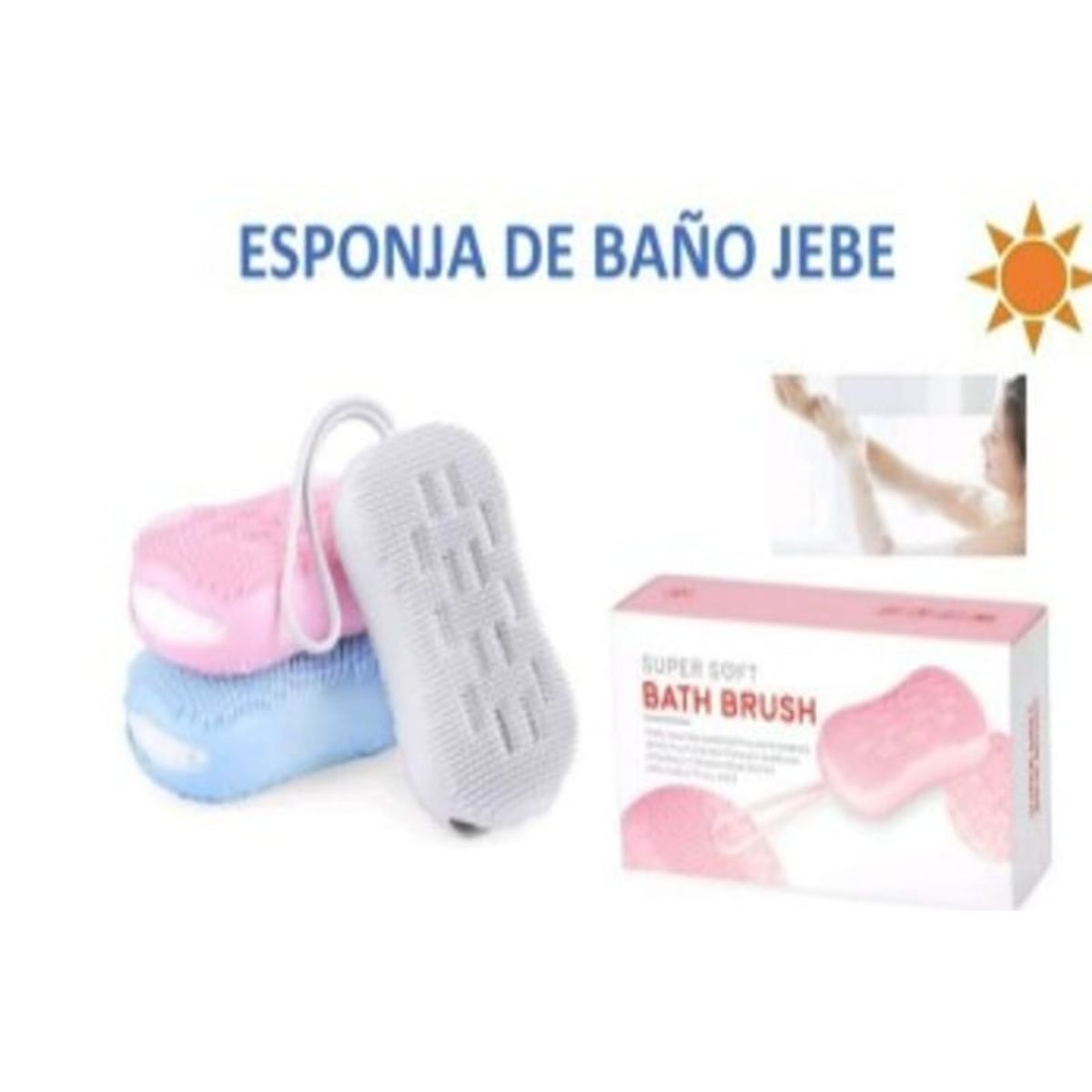 GENERICO - Esponja de Baño de Jebe