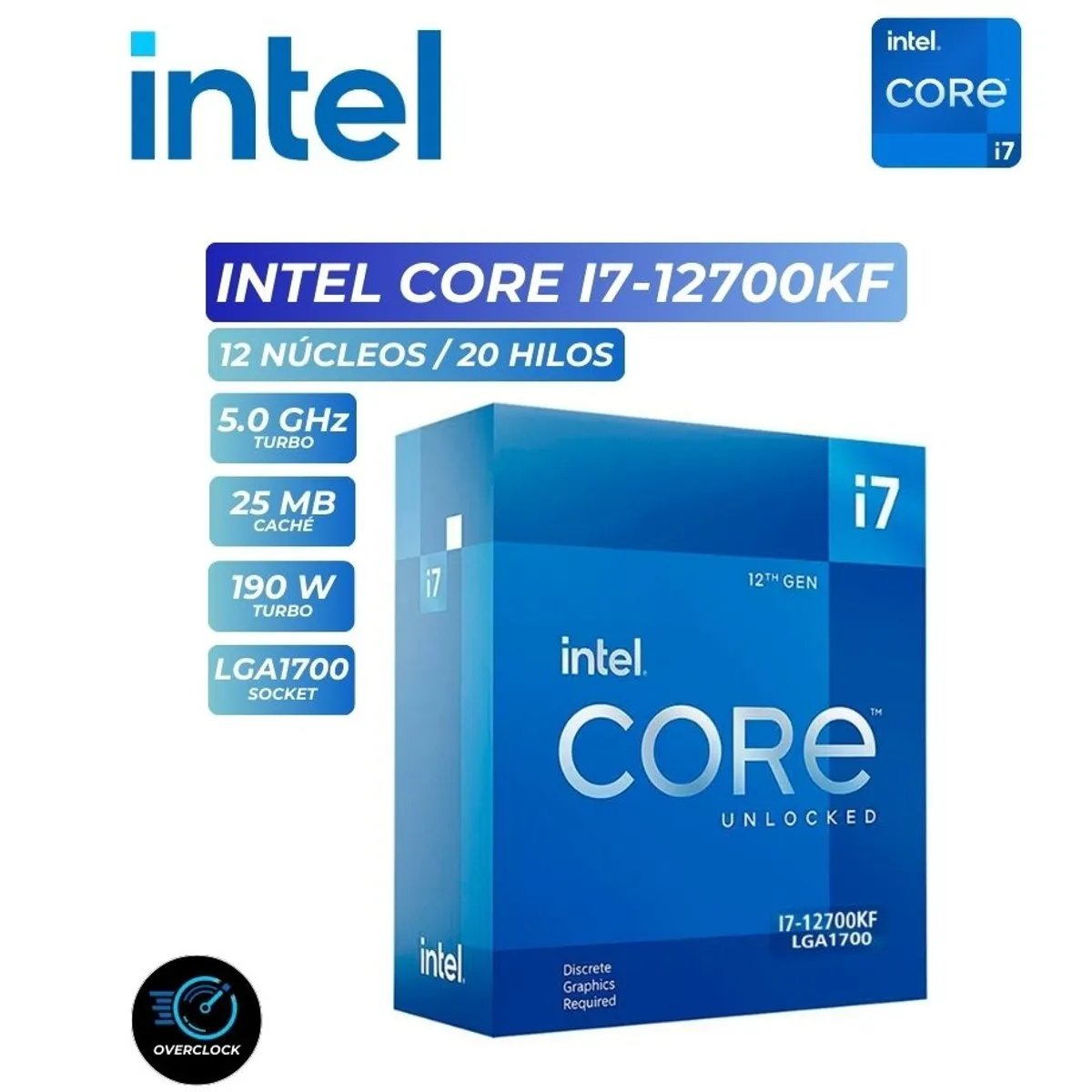 INTEL - Computadora Gamer Core i7 12700KF RAM DDR5 32GB SSD 1TB GRAFICA RTX 3050 6GB