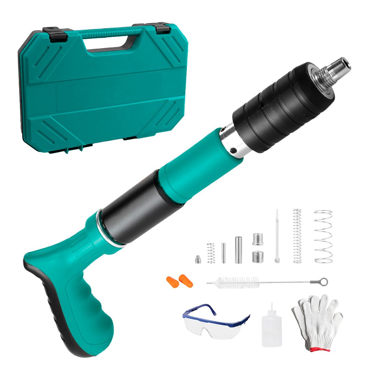 KELLER - Pistola Remachadora para Clavos Ajustable Verde DR7