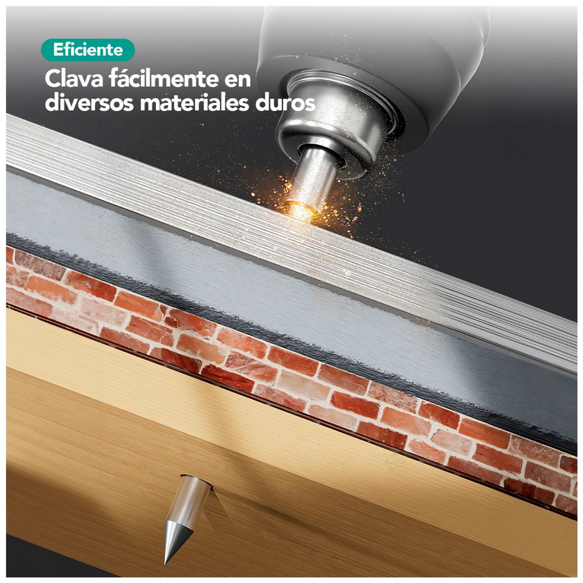 KELLER - Pistola Remachadora para Clavos Ajustable Verde DR7