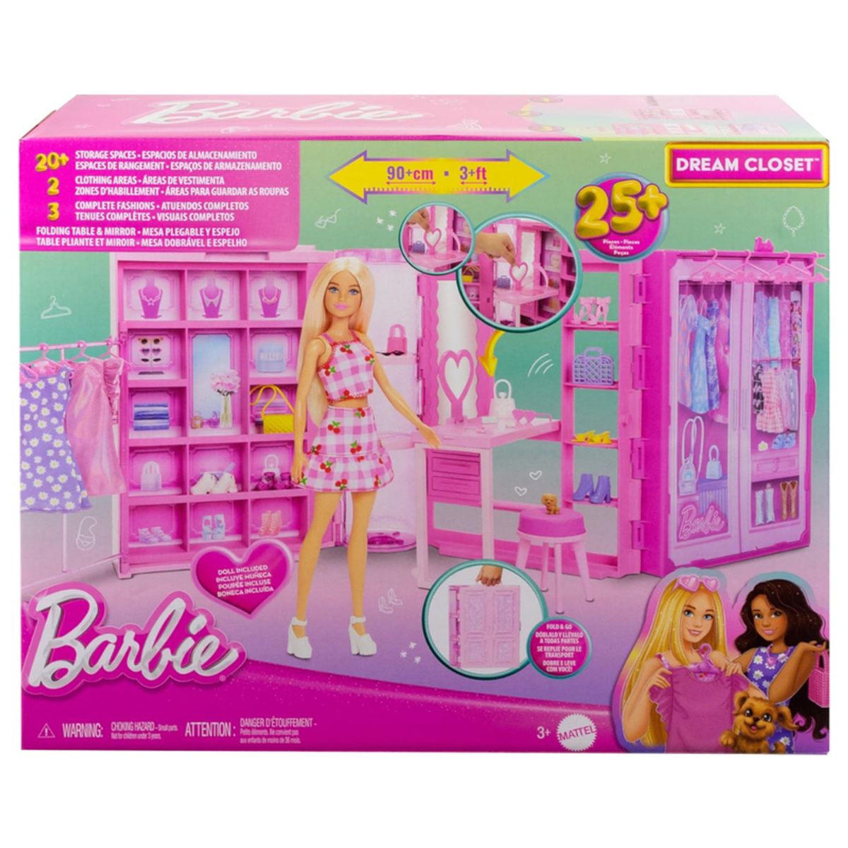 BARBIE - Barbie Closet de los Sueños con Accesorios y Muñeca