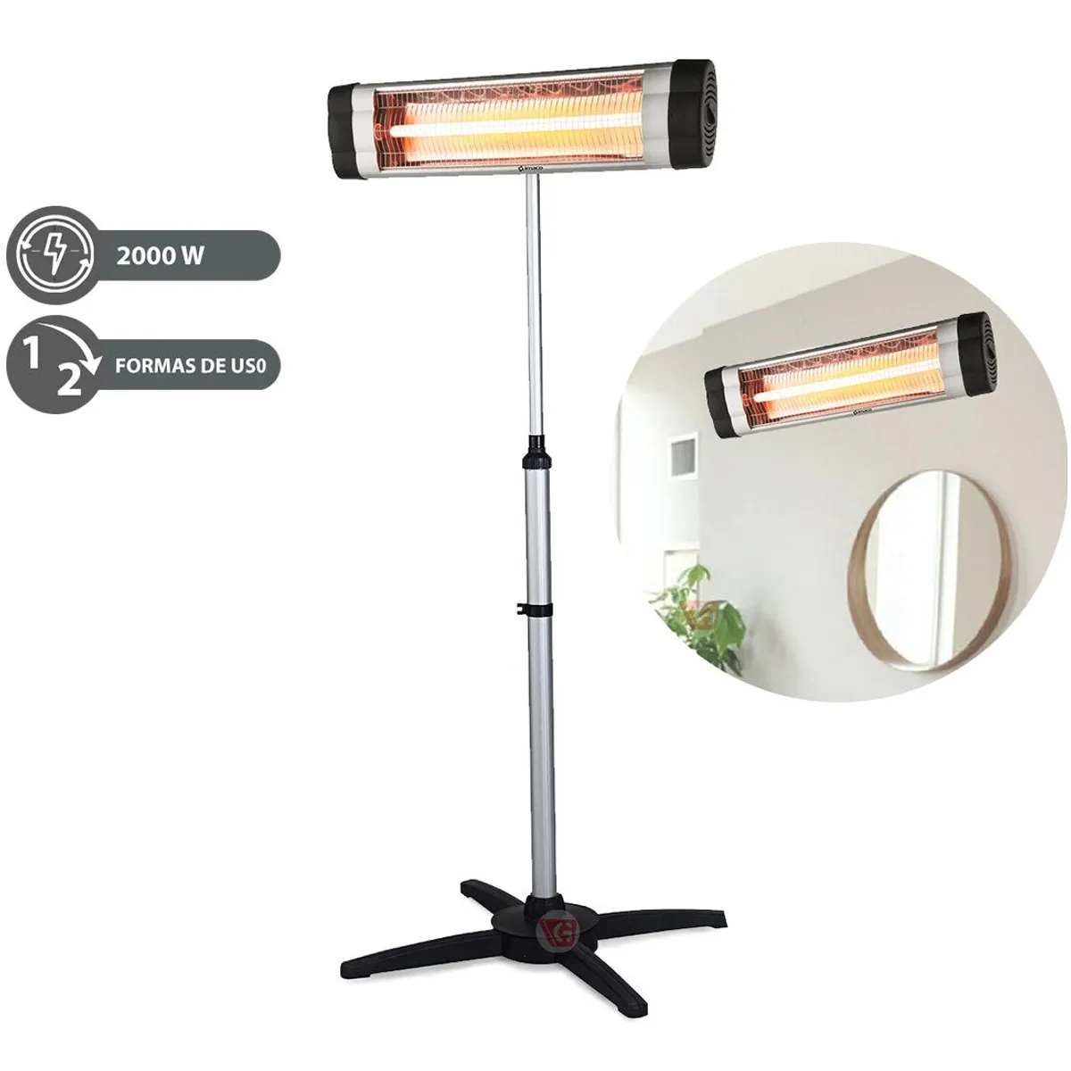 IMACO - Calentador de Patio PH2000 2000W