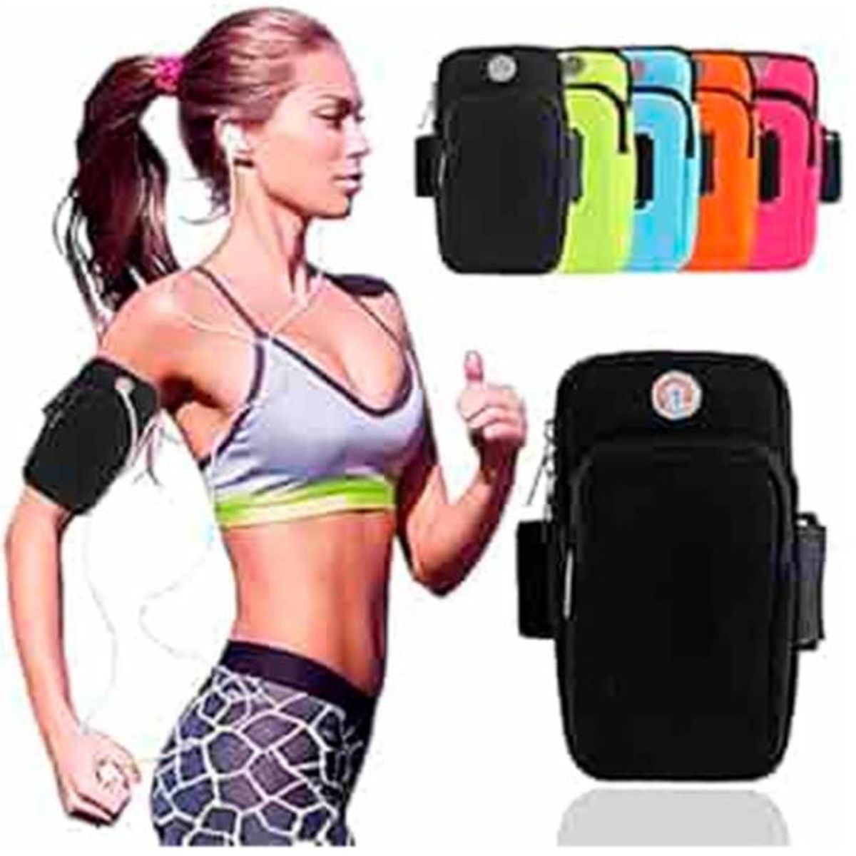 GENERICO - Pack 2 brazalete deportivo para celular o audifon