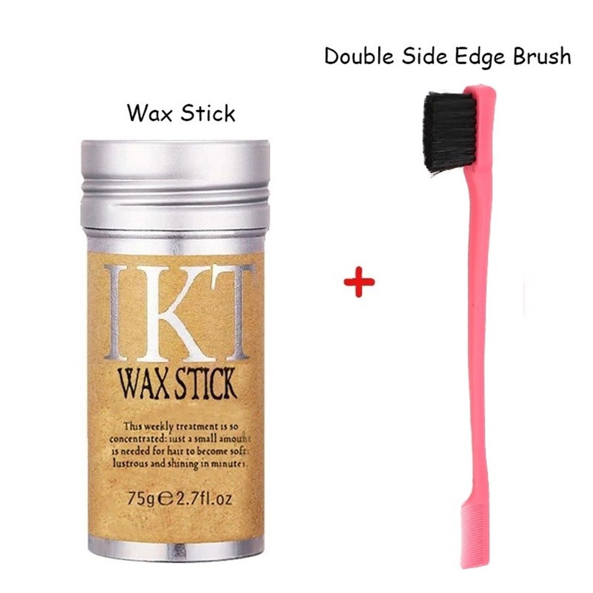 GENERICO - Barra de Cera Profesional IKT +Peine Aplicador Wax Stick Elimina Frizz