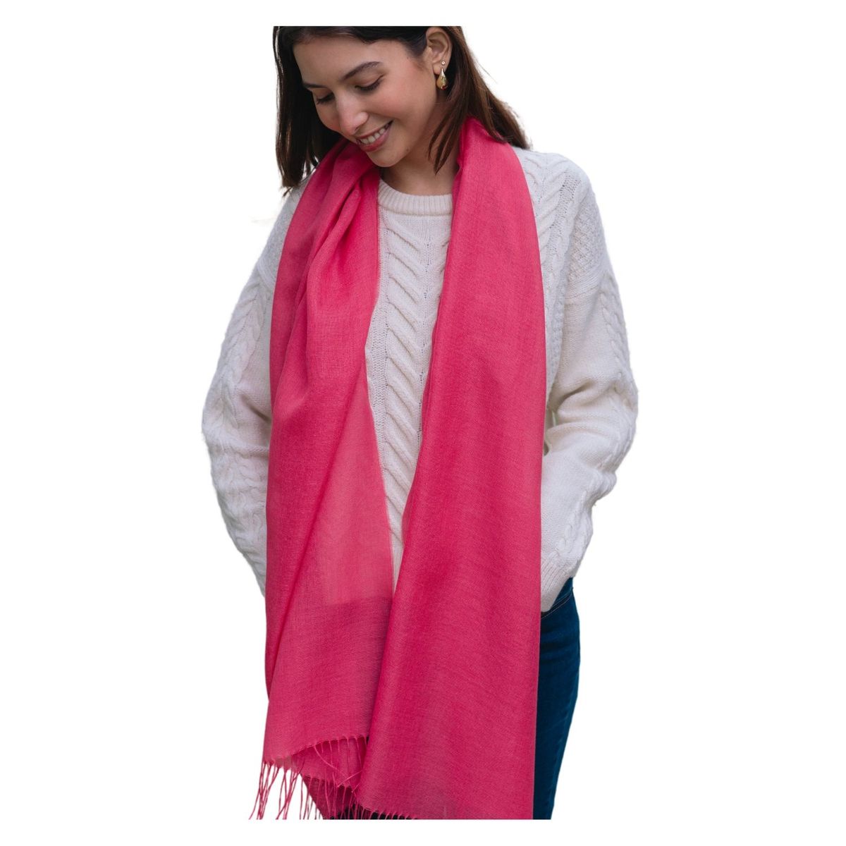 GENERICO - Chal Bufanda Pashmina - Baby Alpaca y Seda