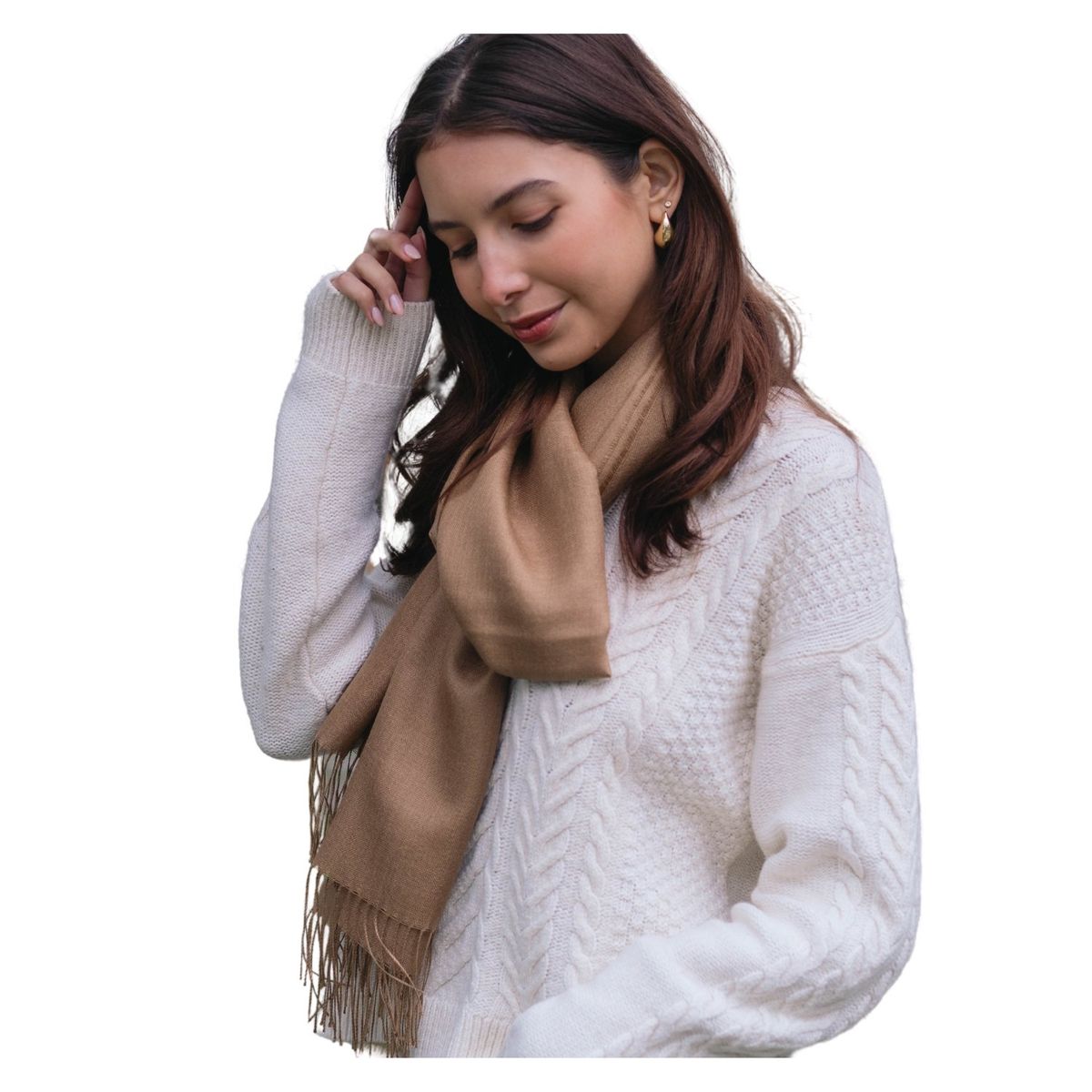 GENERICO - Chal Bufanda Pashmina - Baby Alpaca y Seda