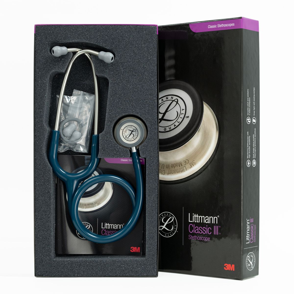 LITTMANN - Estetoscopio Littmann® Classic III™ Azul Caribe - Código 5623