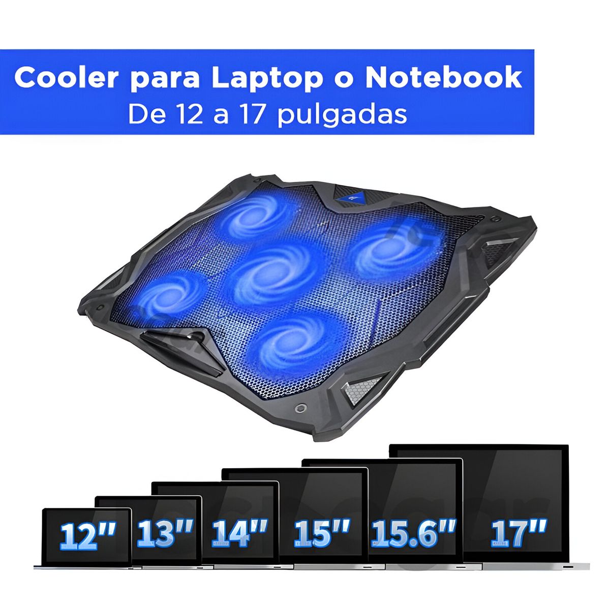 SEISA - COOLER PARA NOTEBOOK 5 VENTILADORES SEISA 118