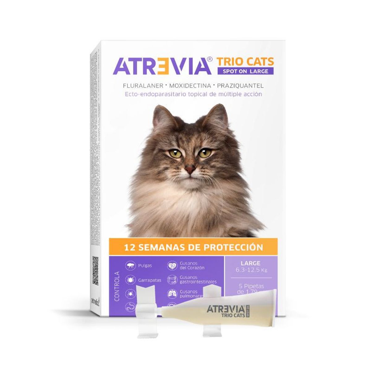 ATREVIA - ANTIPULGAS PARA GATOS ATREVIA TRIO CATS - LARGE X 1 PIPETA
