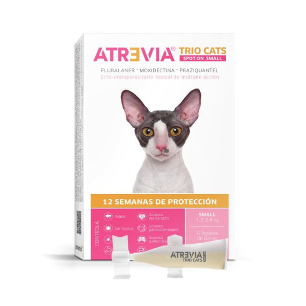 ATREVIA - ANTIPULGAS PARA GATOS ATREVIA TRIO CATS SPOT ON - SMALL X 1PIPETA