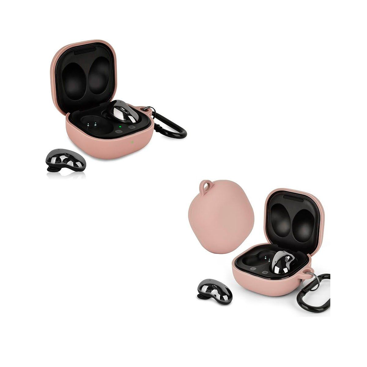 GENERICO - Funda de Silicona para Audífonos Samsung Buds 2 Nude