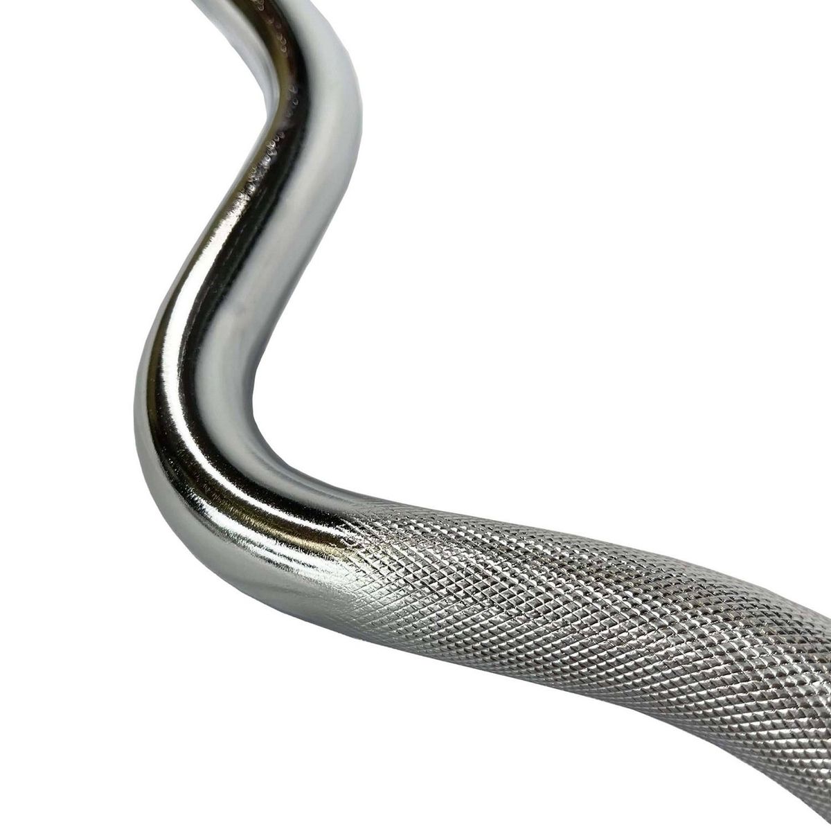 GENERICO - Barra W Olimpica Cromada 150 Cm + Seguros