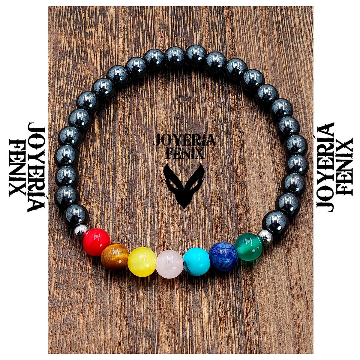 JOYERIA FENIX - Pulsera 7 Chakras Piedras Naturales - Joyería Fenix