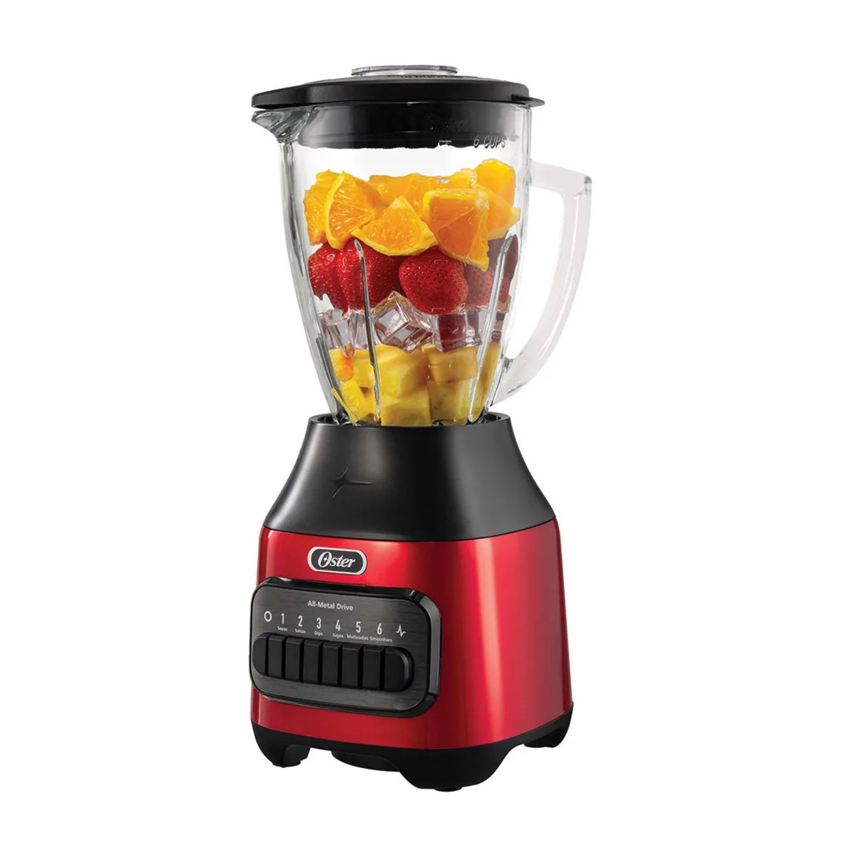 OSTER - Licuadora Oster 1.5L de 6 Velocidades BLSTPEG CPB Rojo