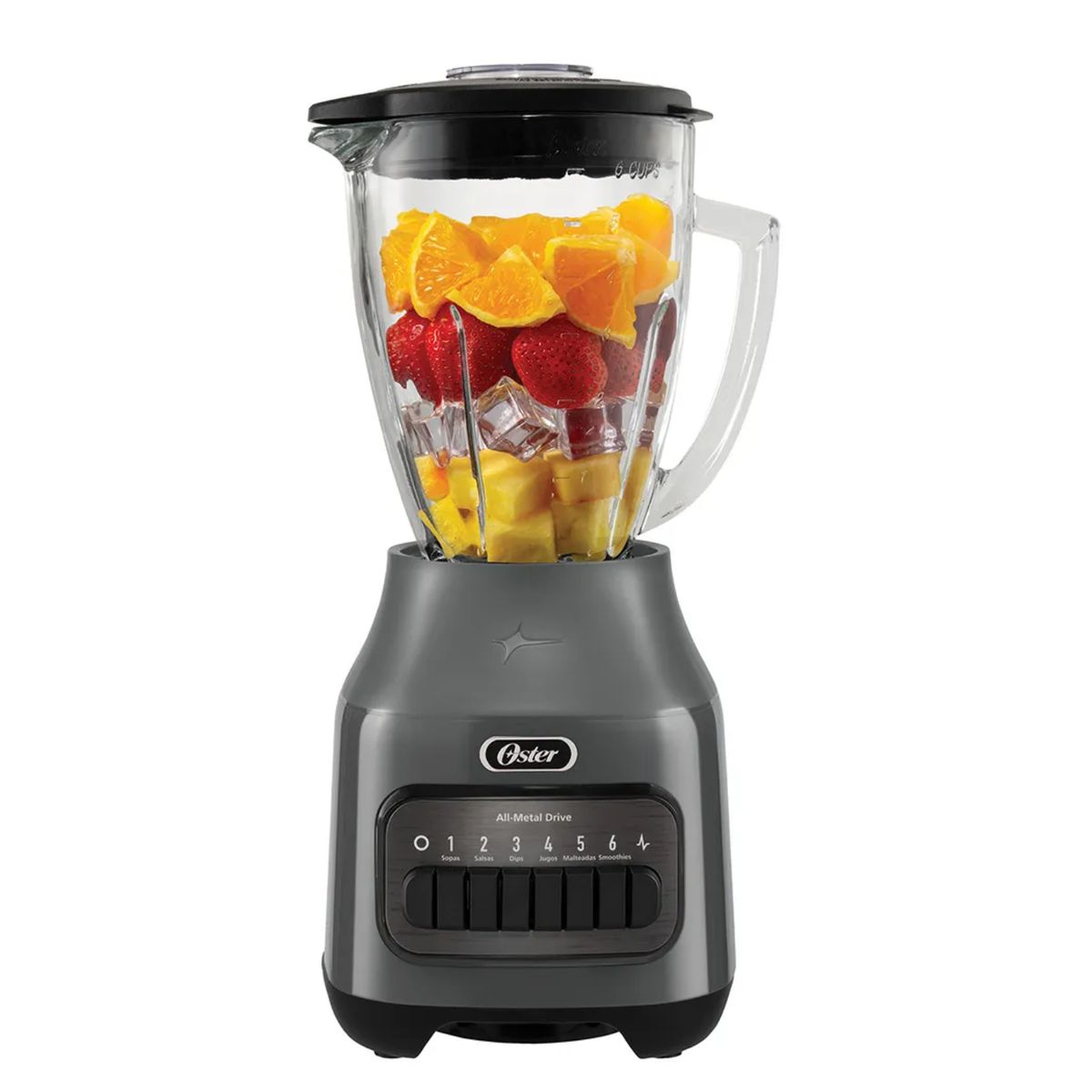 OSTER - Licuadora Oster 1.5L con 6 Velocidades BLSTPEG GPB Gris