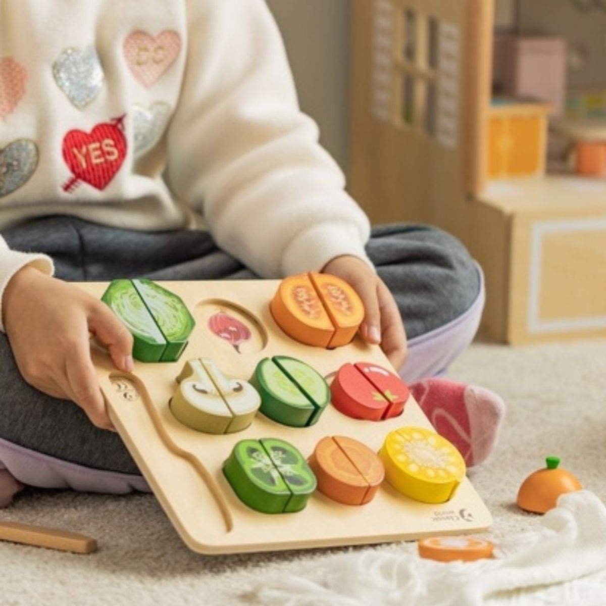 CLASSIC WORLD - Juego para Cortar Frutas Cutting Fruit Puzzle ClassicWorld