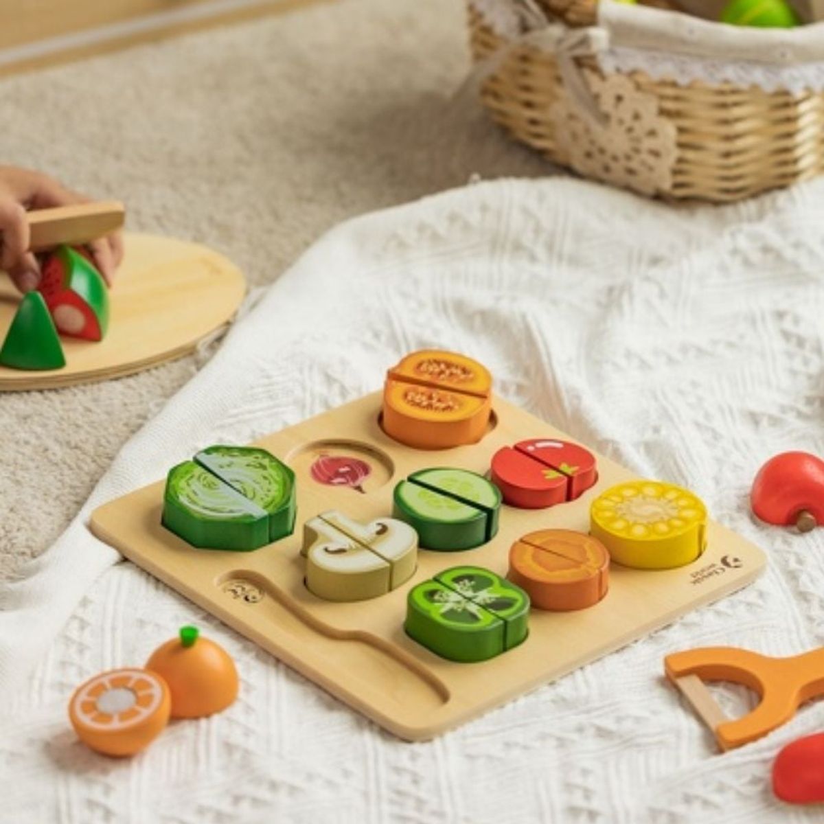 CLASSIC WORLD - Juego para Cortar Frutas Cutting Fruit Puzzle ClassicWorld