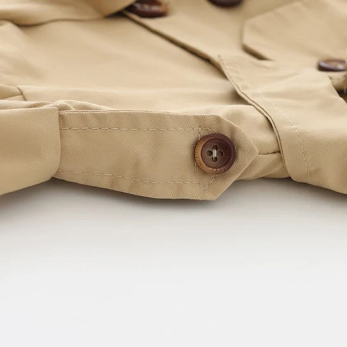 GENERICO - Gabardina Chaleco Abrigo Niña Caqui