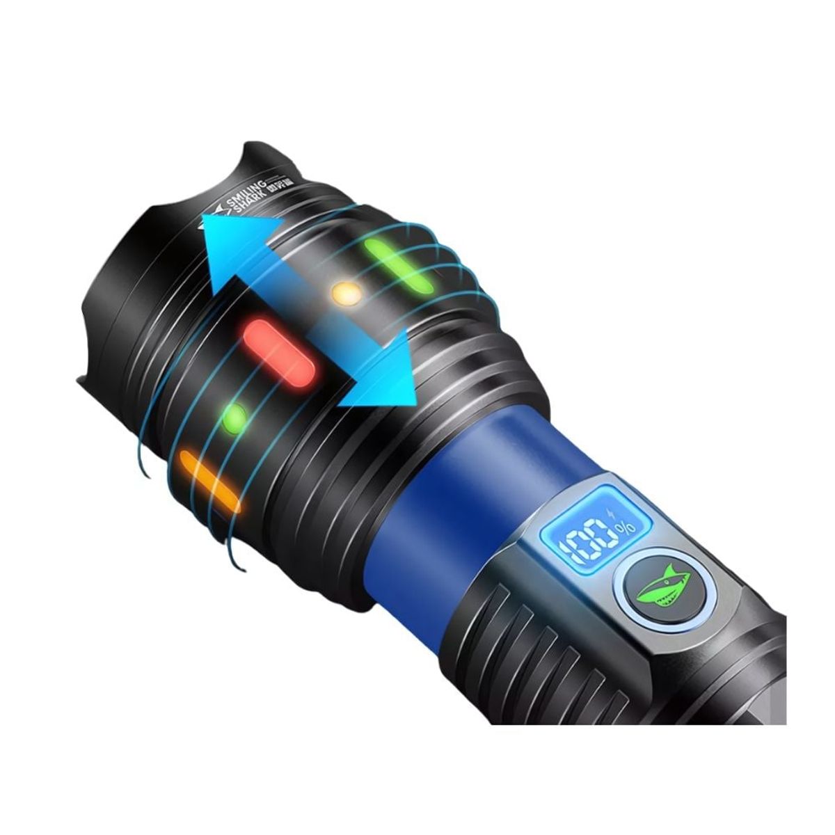 GENERICO - Linterna Táctica Profesional 3000 Metros Alta Potencia 30W Mod: L670A