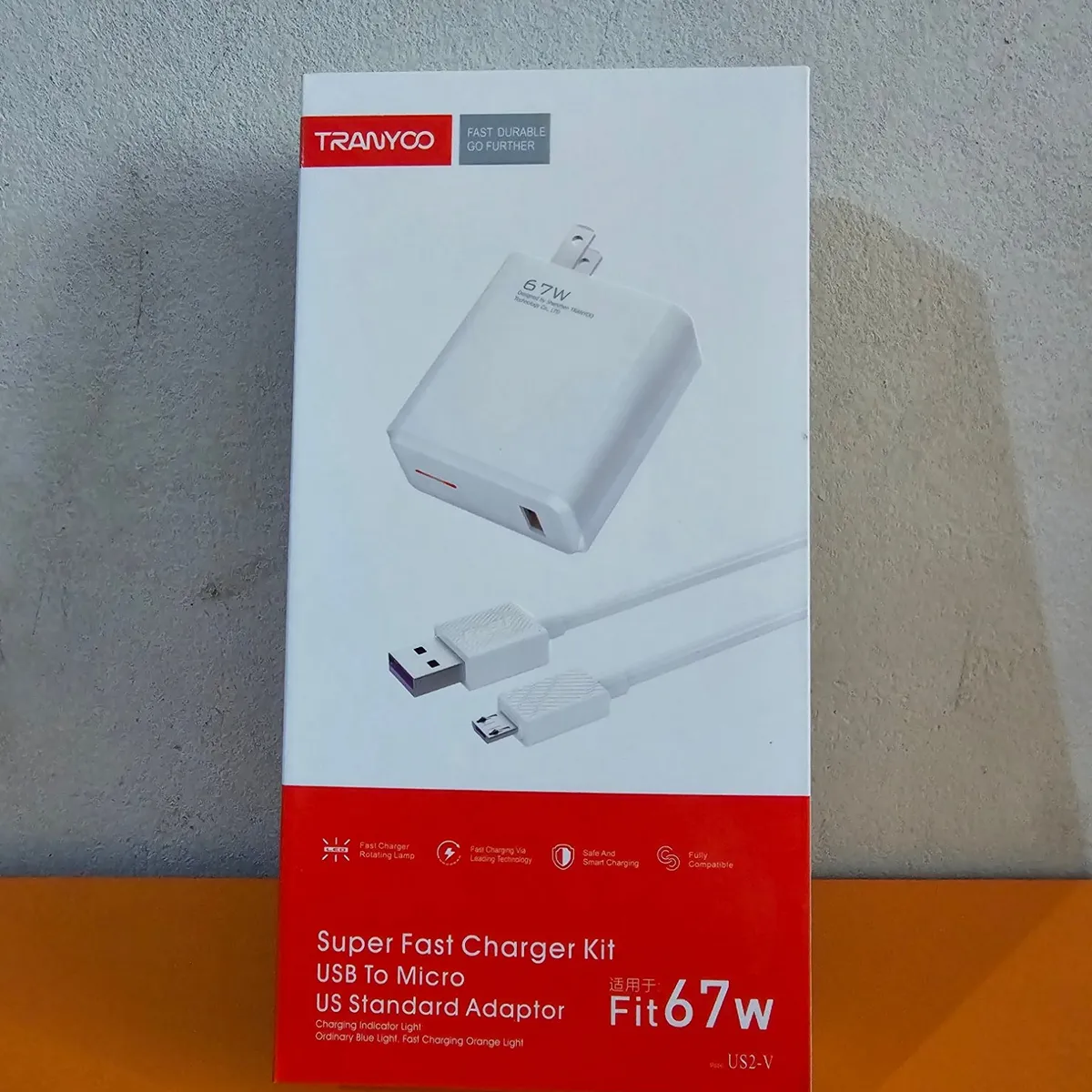 TRANYOO - CARGADOR DE CELULAR TRANYOO FIT 67W V8 BLANCO