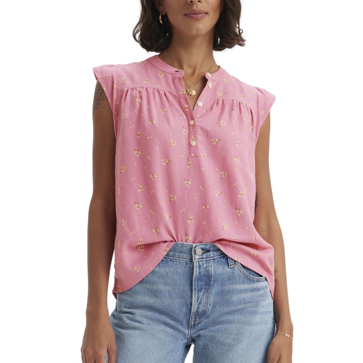 LEVIS - Blusa Mujer Jace Manga Corta Rosado Levis