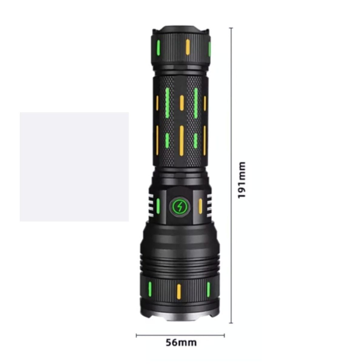 GENERICO - Linterna Táctica Recargable Alcance 2000m Luz Intensa Zoom L496A