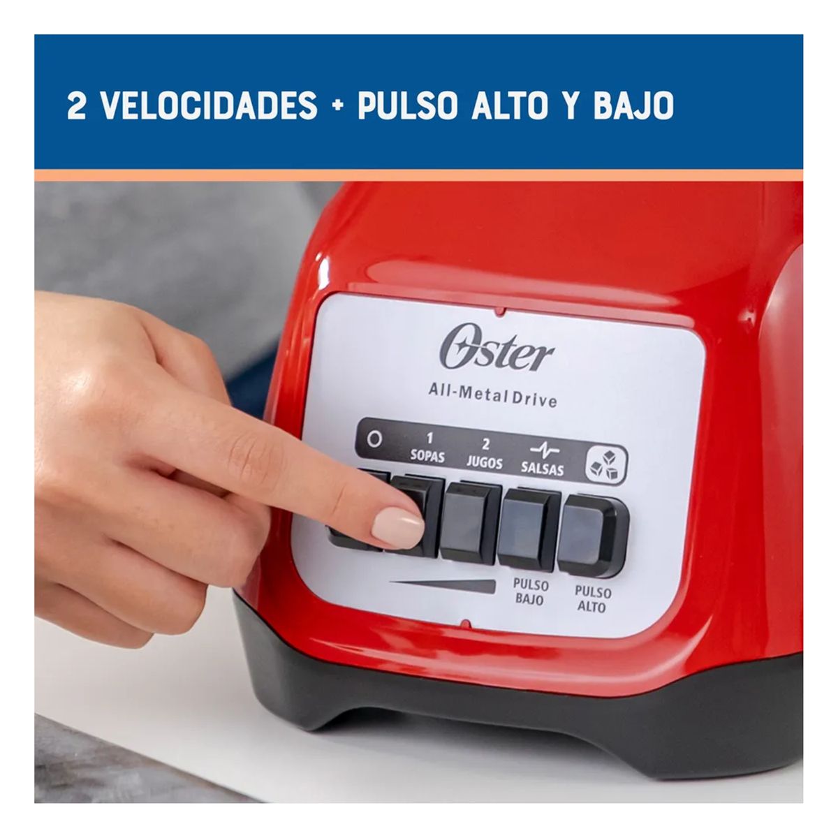 OSTER - Licuadora Oster de 1.5L con 550 watts BLSTKAG RPB 053 Rojo Kaliman