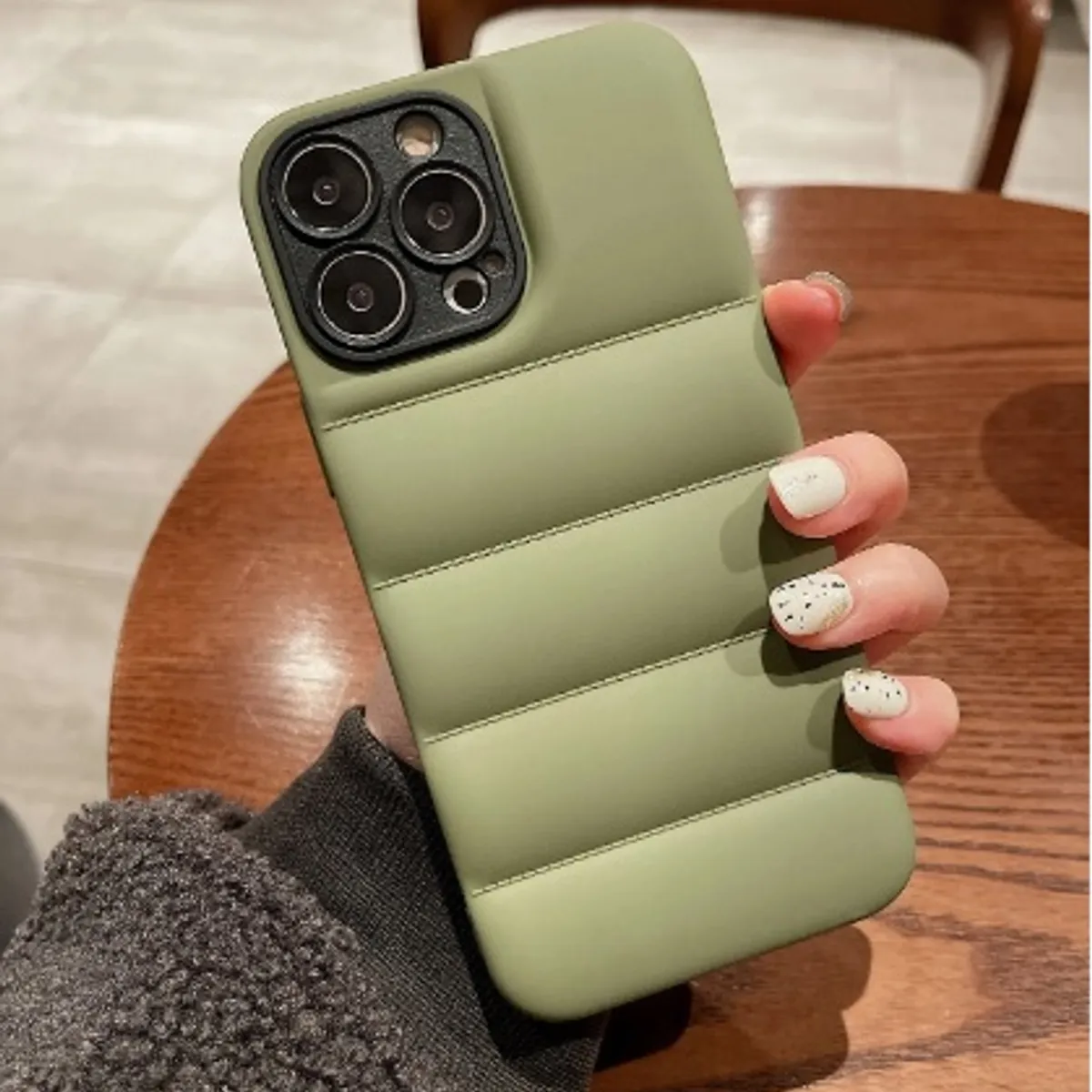 GENERICO - CASE O FUNDA PARA IPHONE 14 PRO VERDE RELIEVE