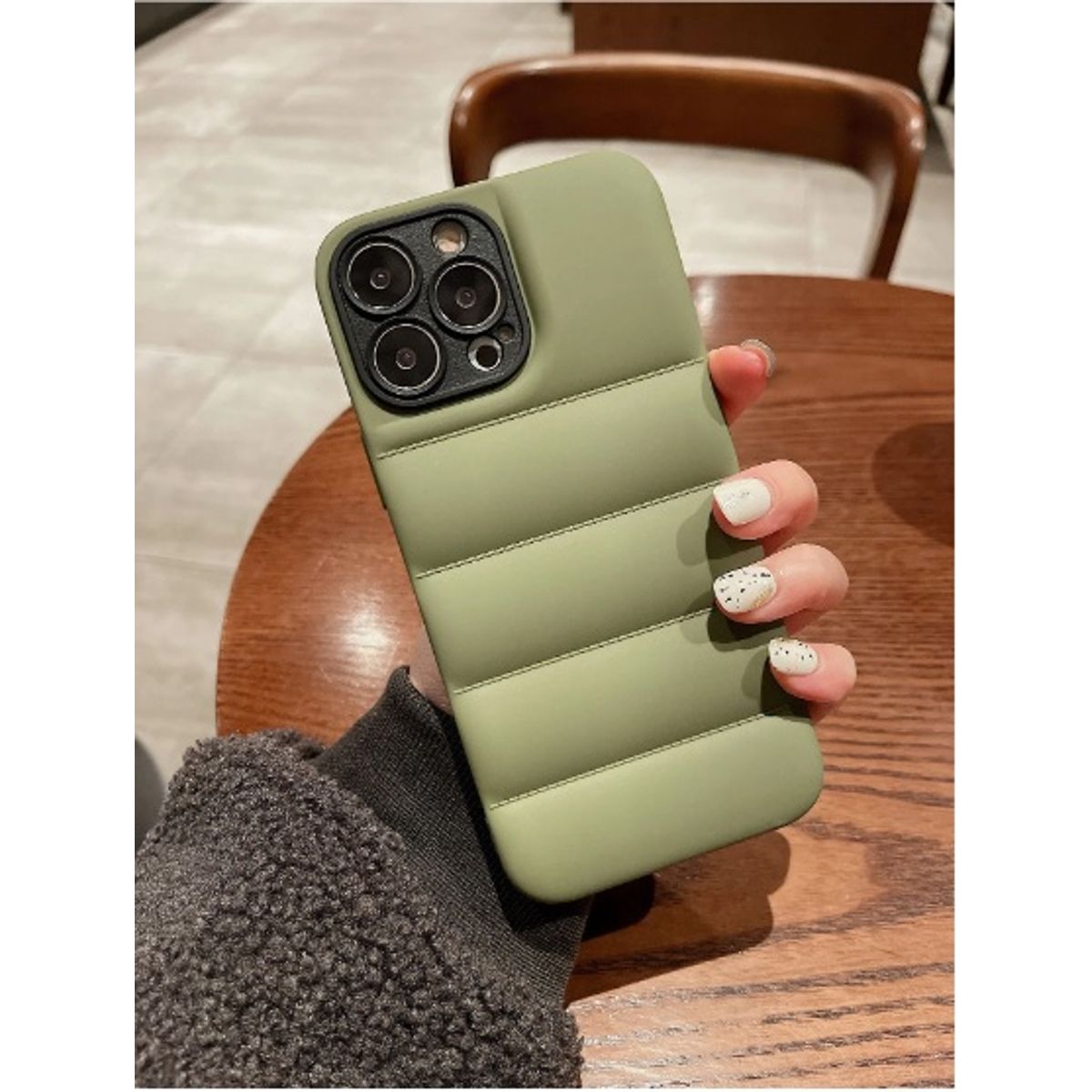 GENERICO - CASE O FUNDA PARA IPHONE 14 PRO VERDE RELIEVE