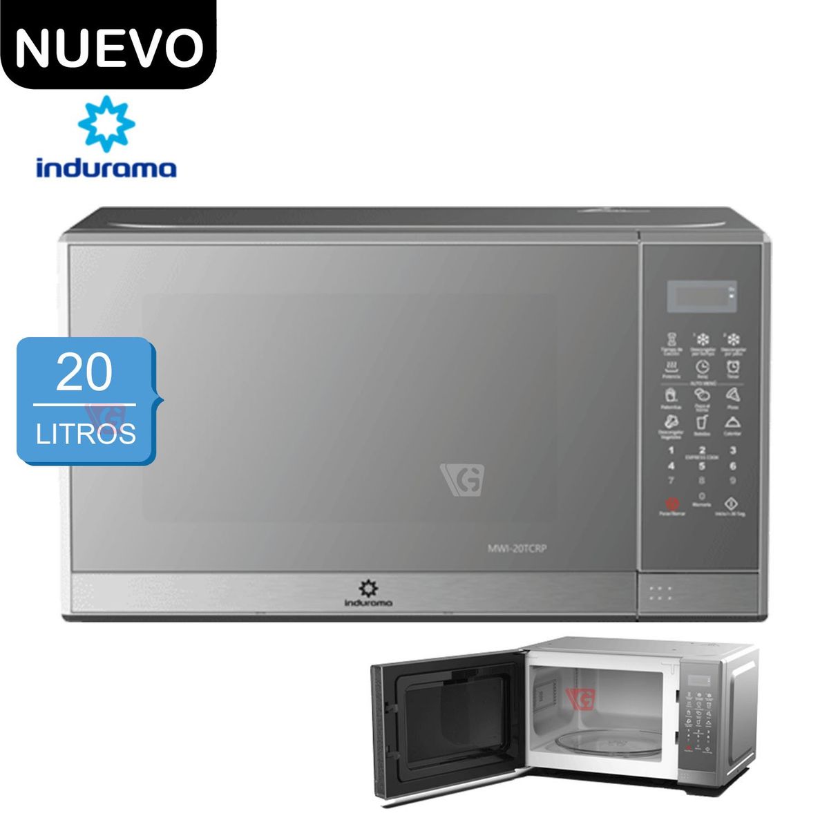 INDURAMA - Horno Microonda MWI-20TCRP 20Lts