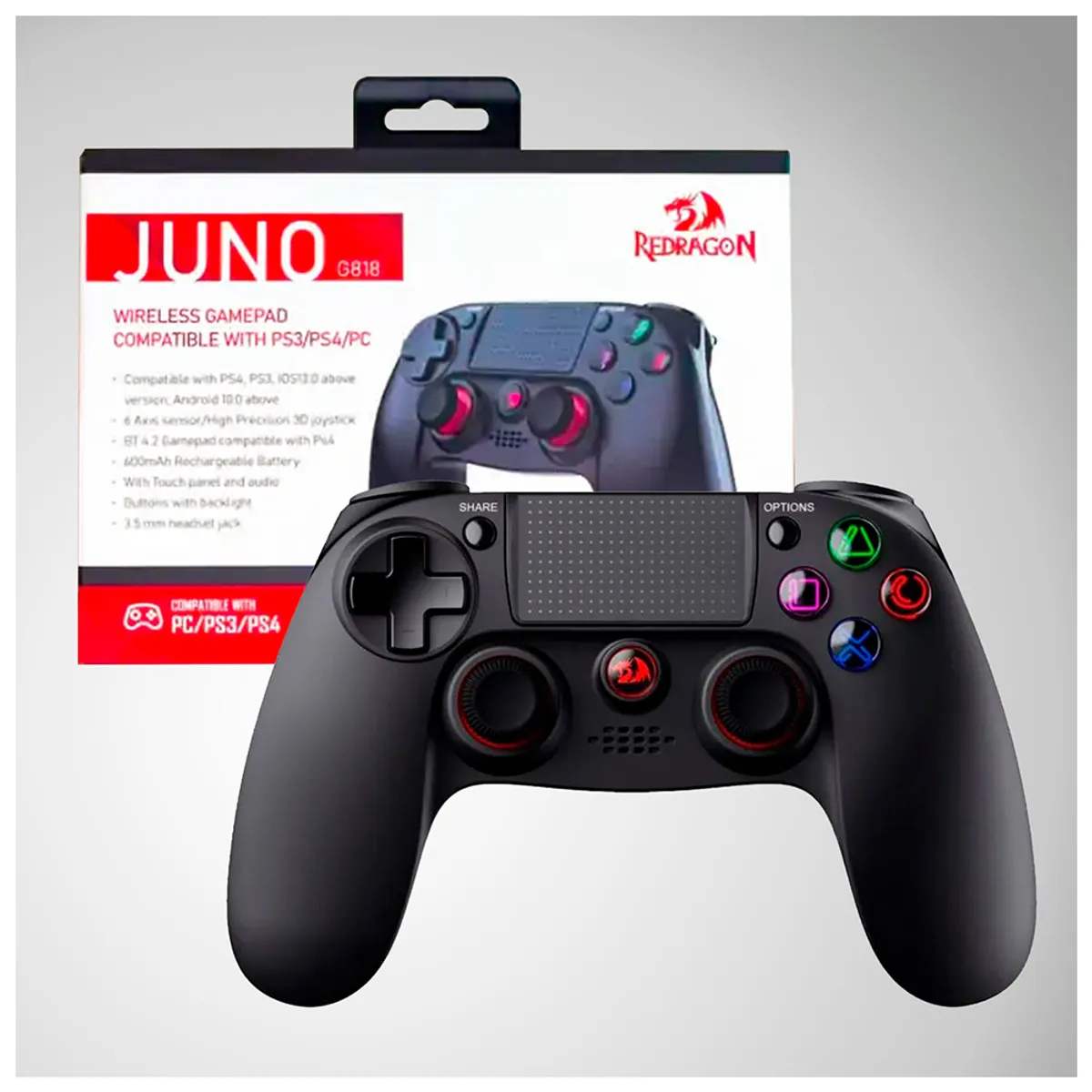 REDRAGON - Mando Gamepad Pcps4 Redragon Juno G818 Wireless