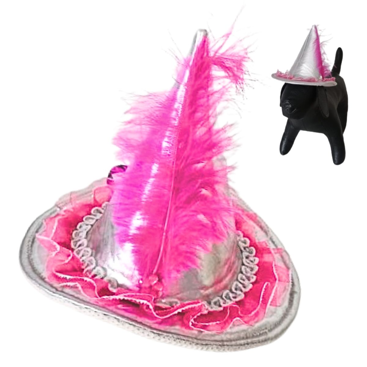 GENERICO - SOMBRERO HADA MASCOTAS - PLATA