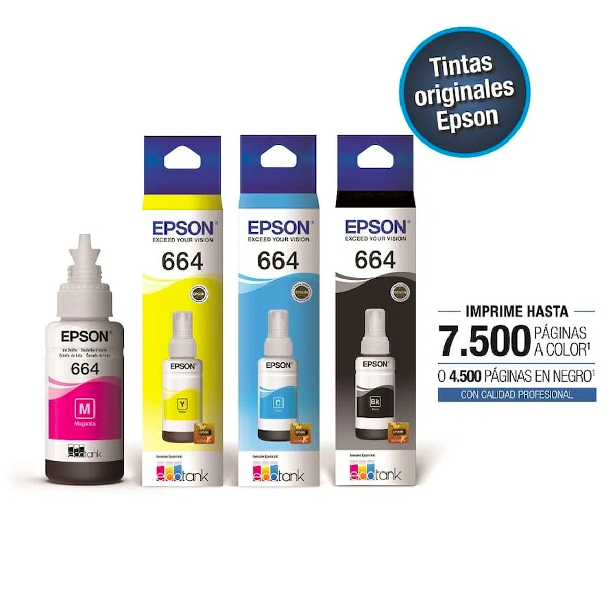 EPSON - KIT DE 4 TINTAS EPSON 664