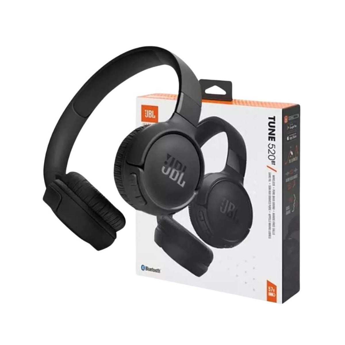 JBL - Audífonos JBL Tune 520 Bluetooth 57hr. Negro