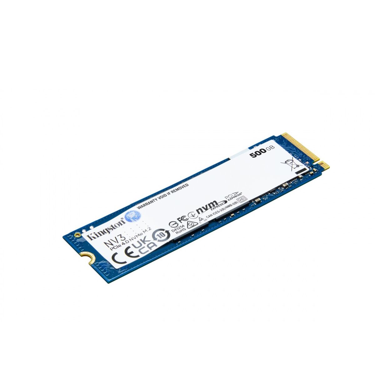 KINGSTON - Disco Solido SSD Kingston NV3 500GB M2 2280 NVMe PCIe 4.0 SNV3S/500G
