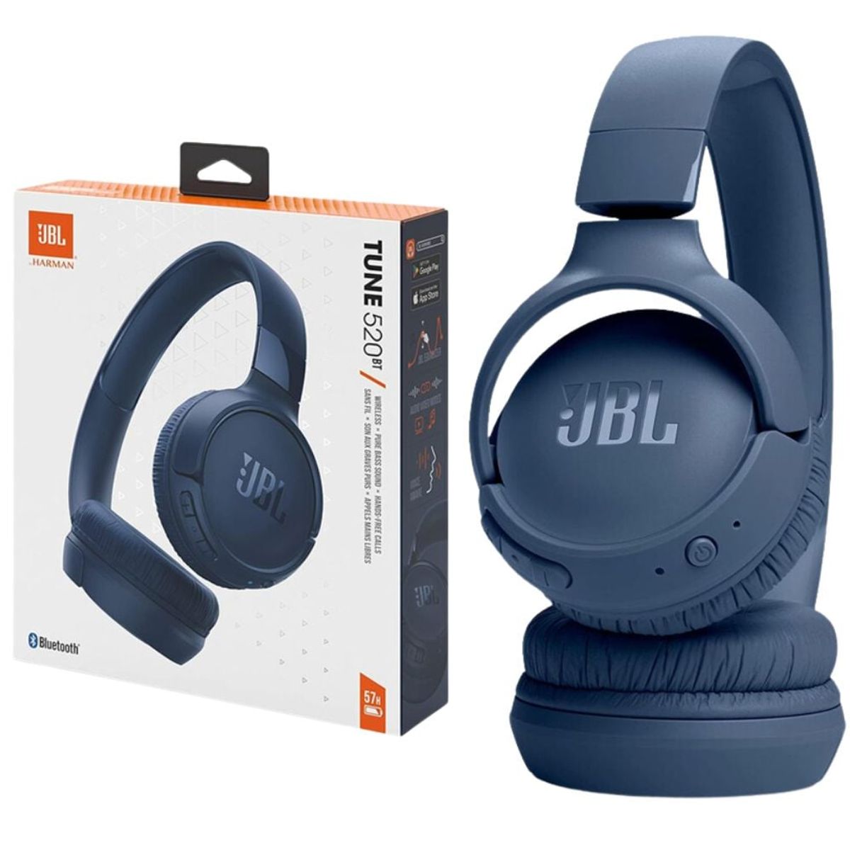JBL - Audífono JBL Tune 520 Bluetooth 57hr. Azul