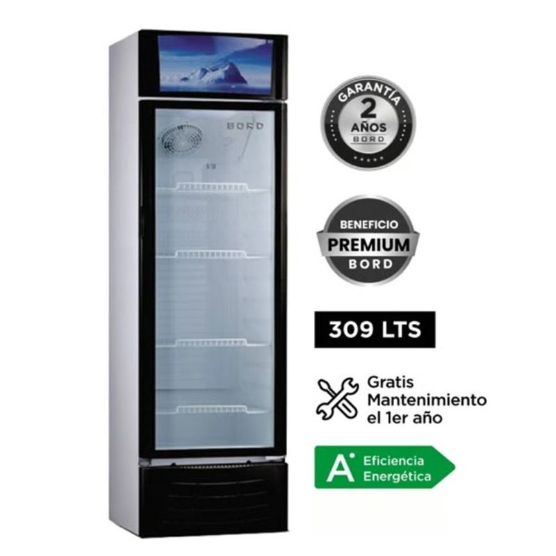 BORD - VITRINA EXHIBIDORA 309LT ILLUMINACION LED EX309-M BORD