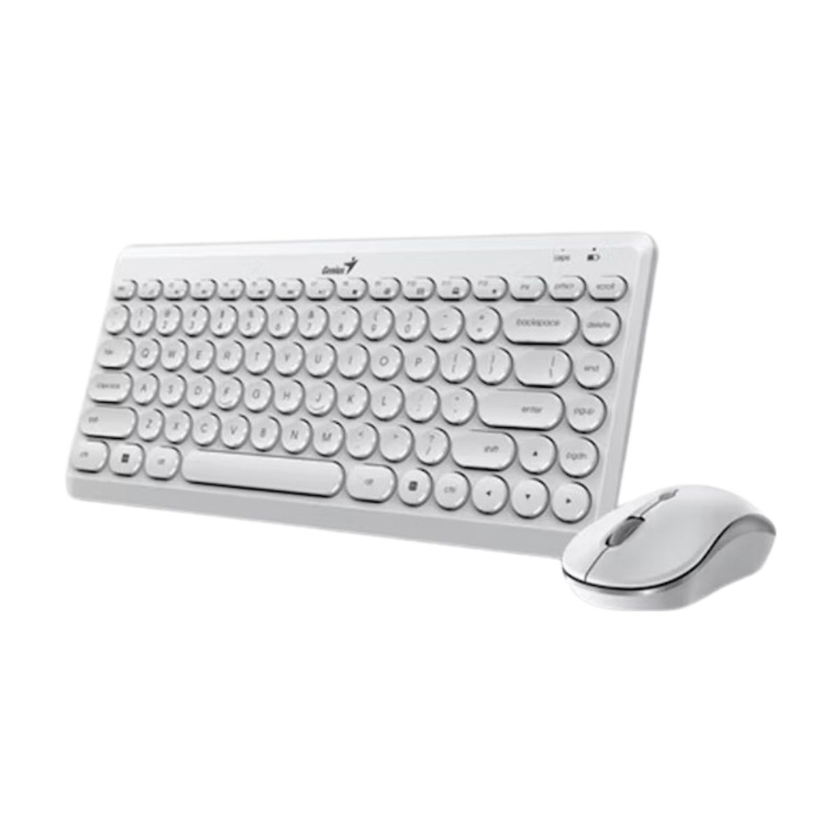 GENIUS - Teclado y Mouse Compacto Genius Luxemate Q8000 Combo Wireless Blanco