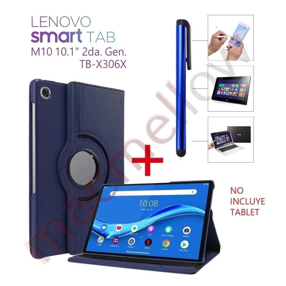 GENERICO - Funda Case + Lapiz Tactil para Lenovo M10 2da Gen 10.1 4G Lte TB-X306X.