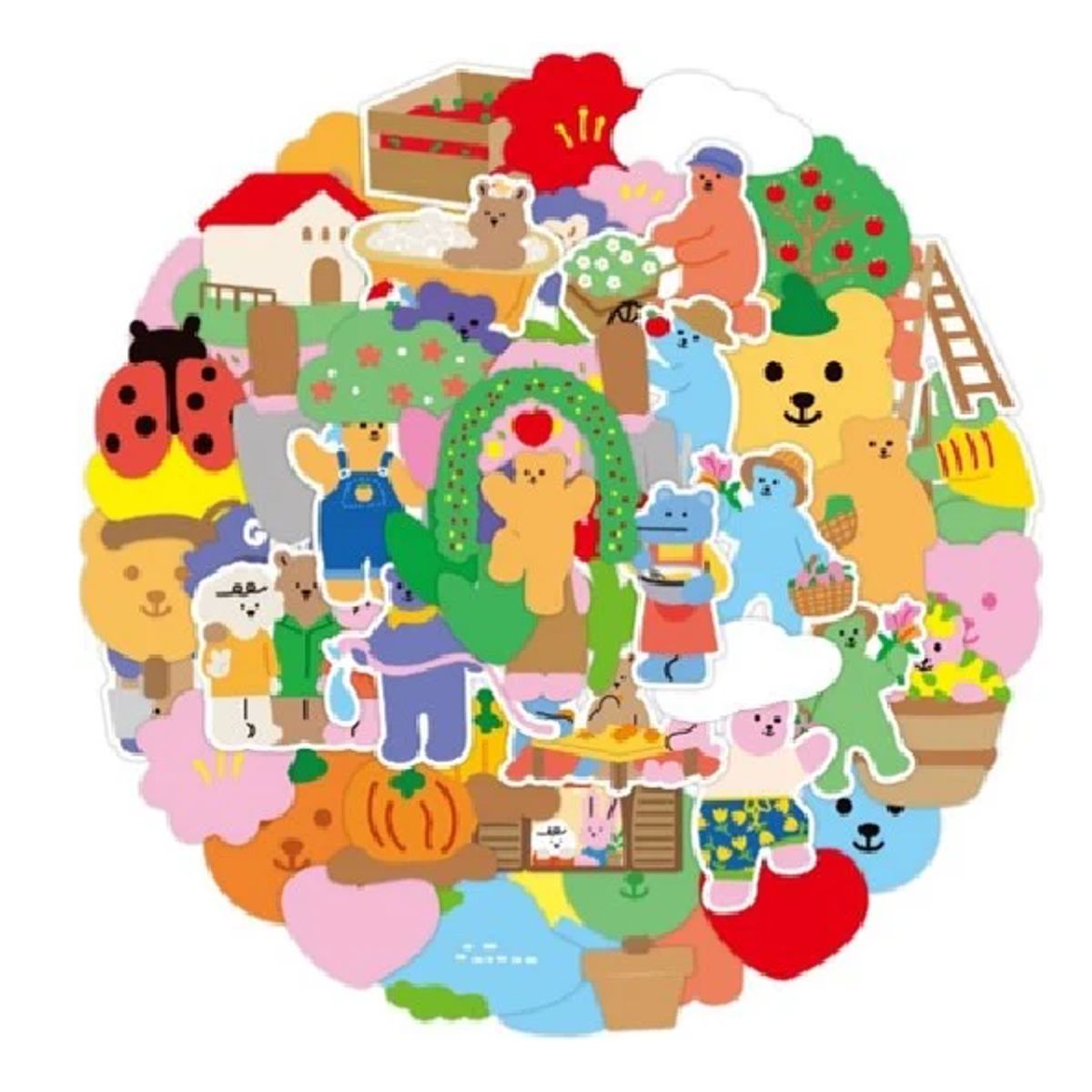 GENERICO - pack 50 stickers osos