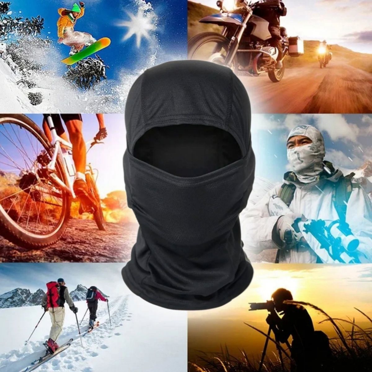 GENERICO - Pasamontaña camuflado para moto ciclismo estandar