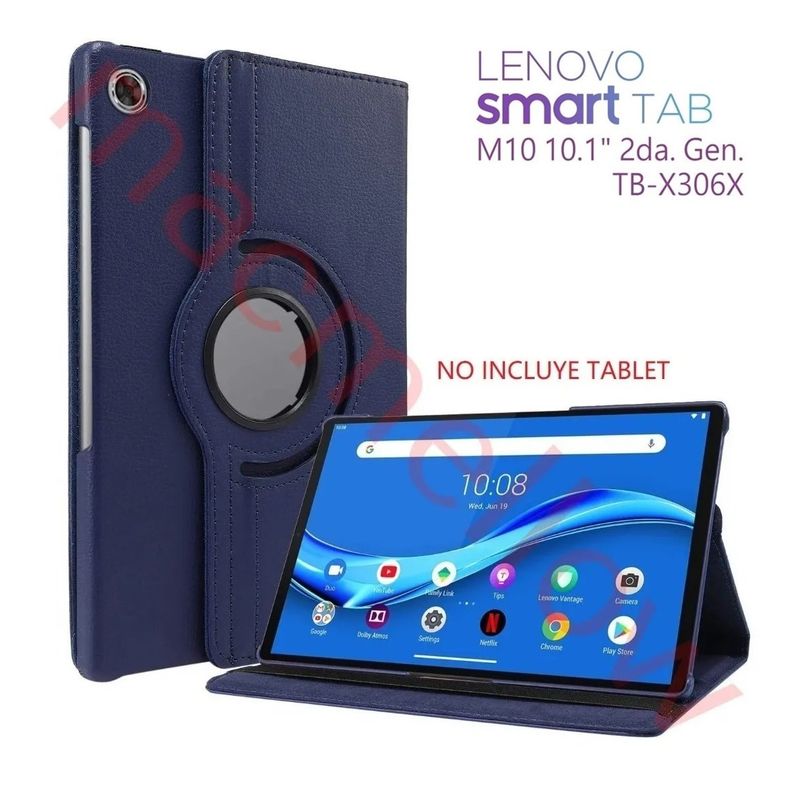 GENERICO - Funda Giratoria para Lenovo M10 2da Gen 10.1 4G Lte TB-X306X Case 360°.