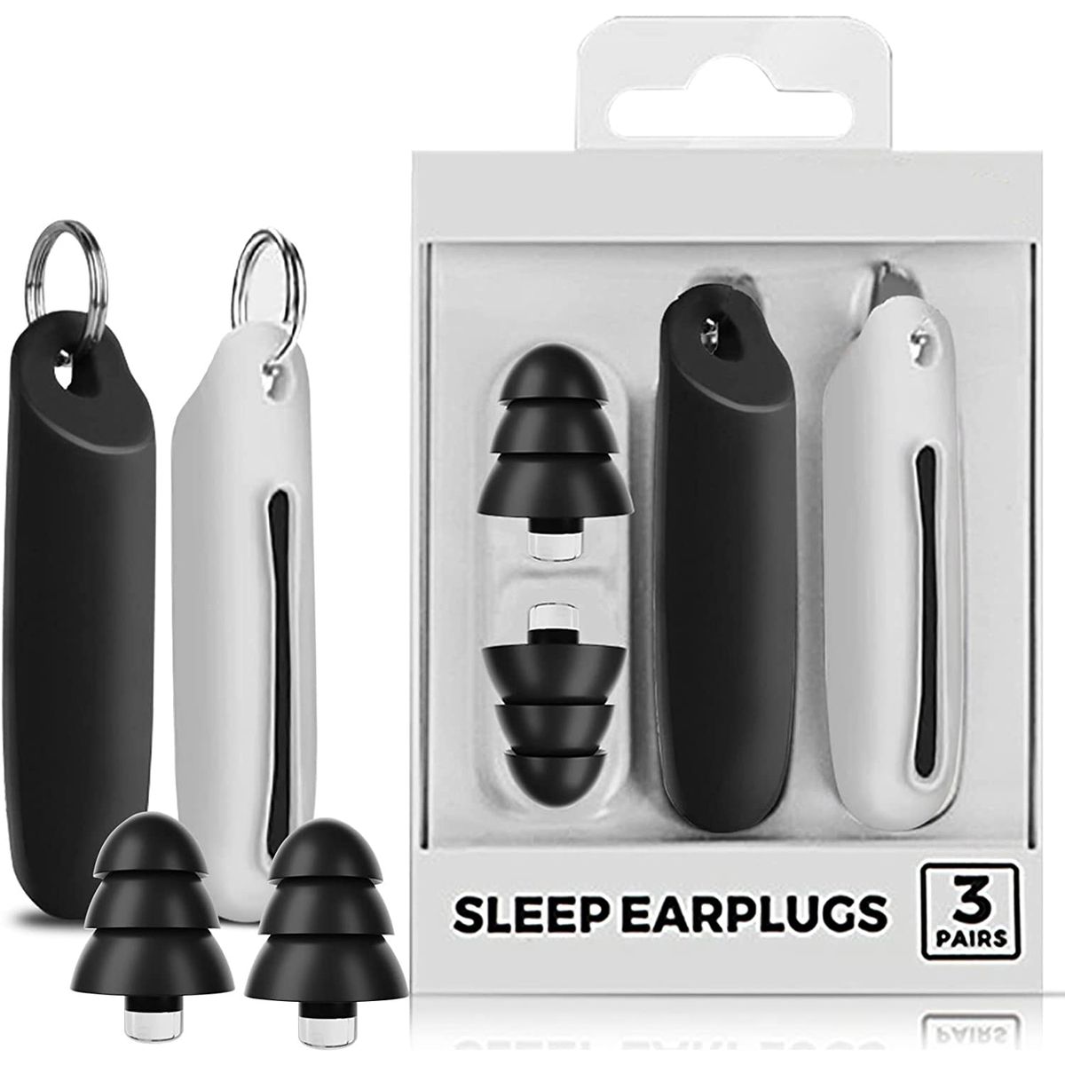 GENERICO - TAPONES PARA LOS OIDOS X 3 CON ESTUCHE PARA LA CANCELACION DE RUIDO MOLESTOS