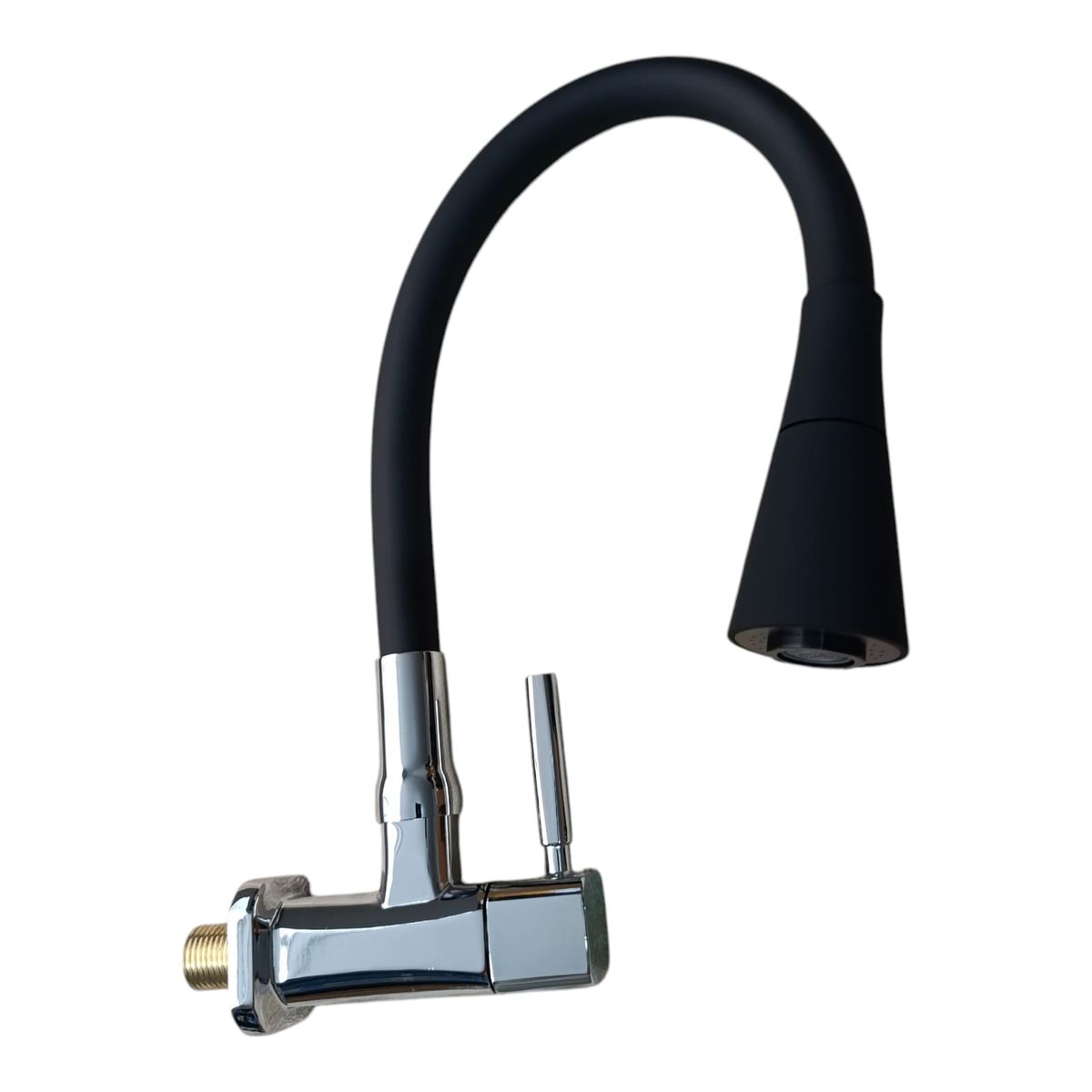 GENERICO - Grifo de Cocina Flexible Negro Mate con Diseño Moderno Aireador