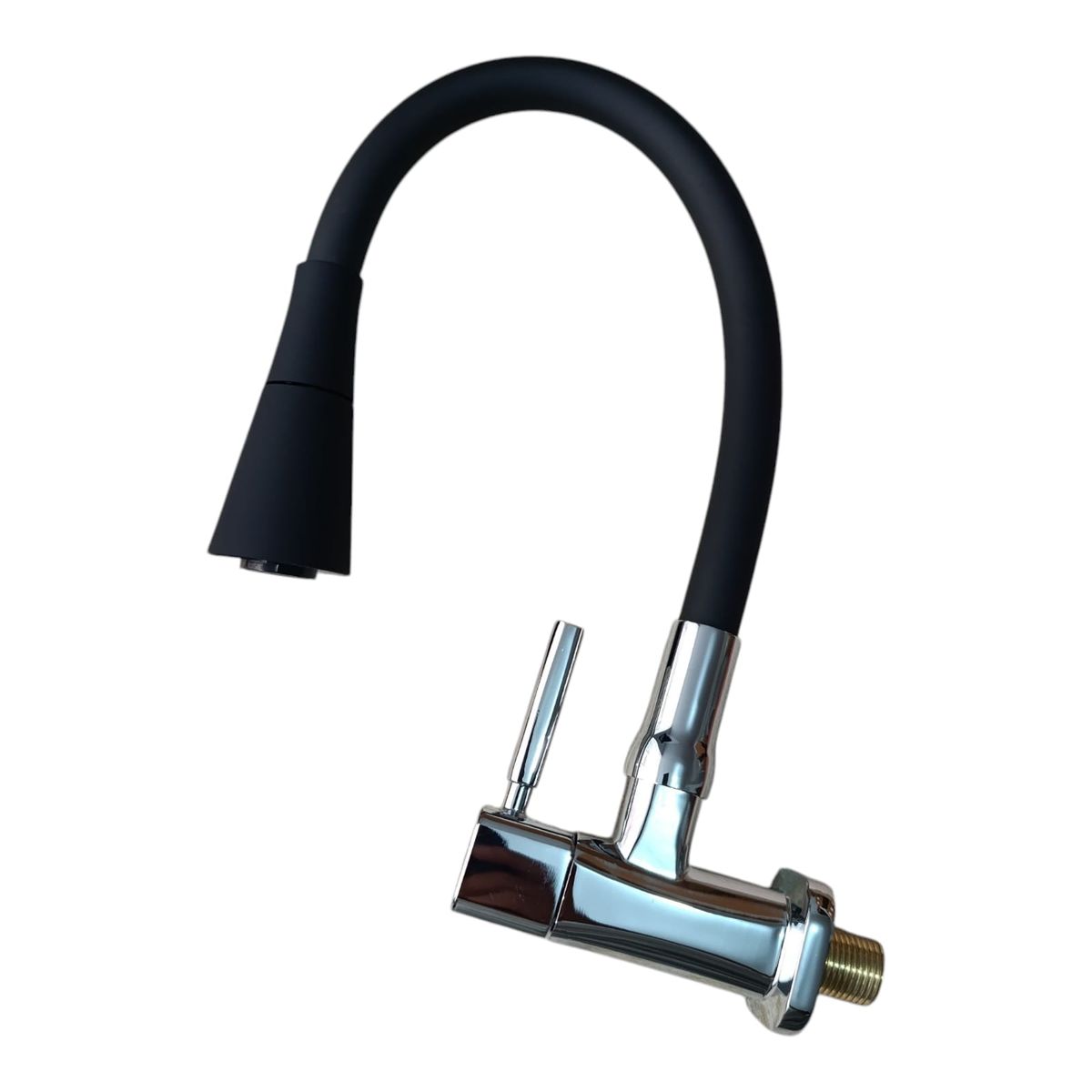 GENERICO - Grifo de Cocina Flexible Negro Mate con Diseño Moderno Aireador