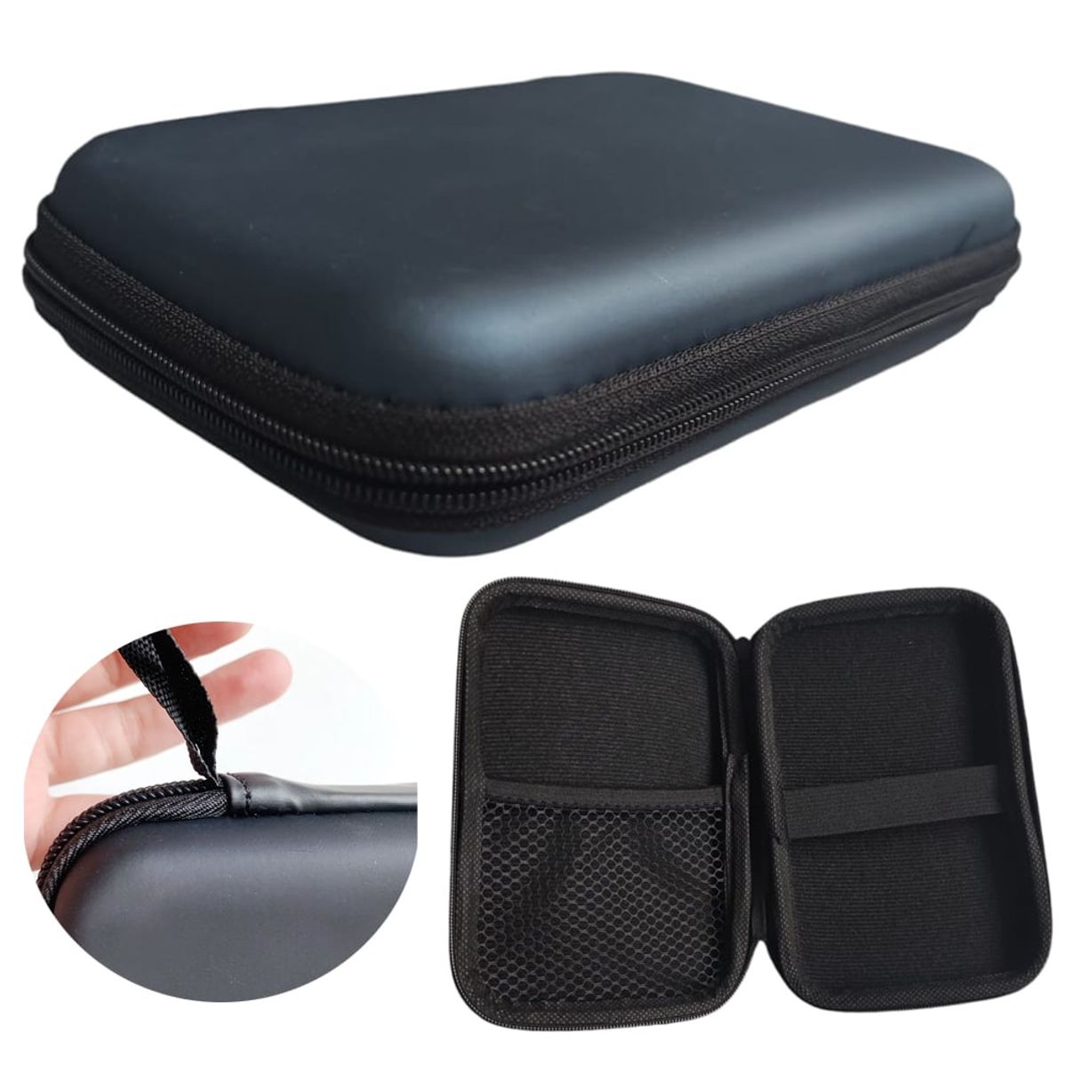 GENERICO - Funda Anti Golpes Case Disco Duro Externo 2.5 Cremallera Azul Petroleo