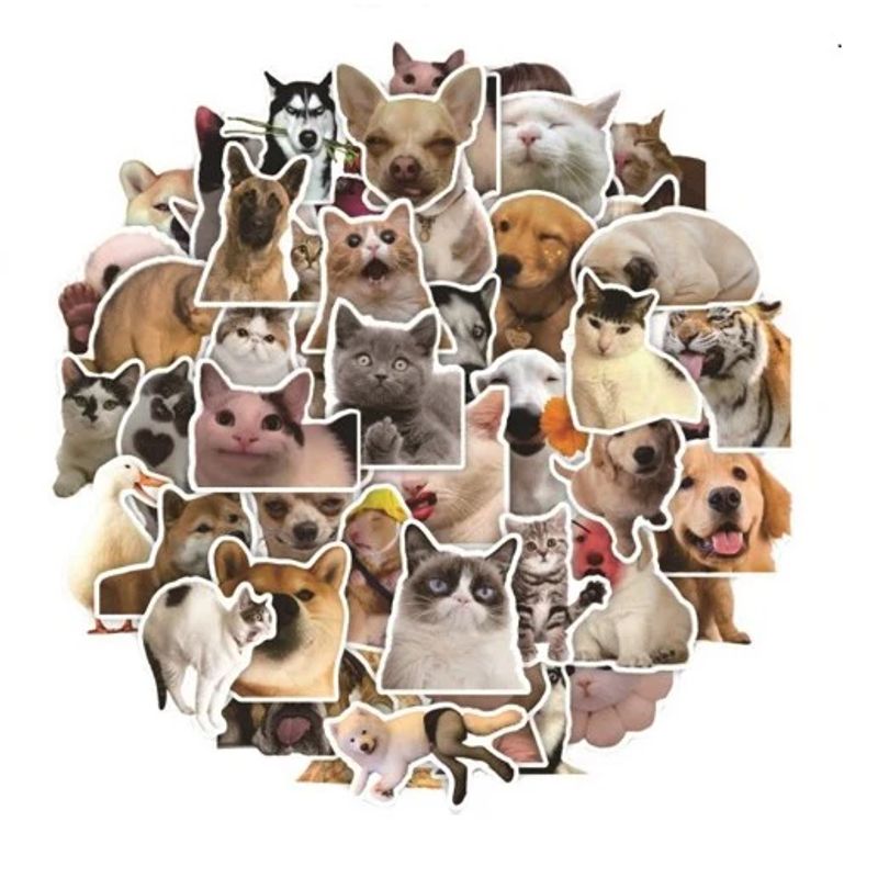 GENERICO - pack 50 stickers  Perritos /Gatitos