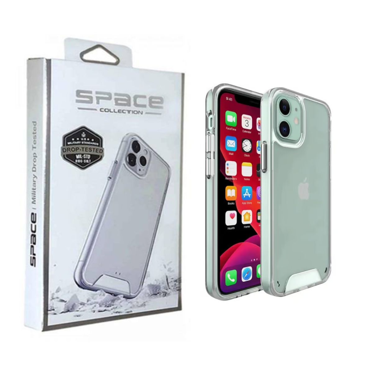 SPACE - CASE SPACE  TRANSPARENTE PARA IPHONE 12 MINI